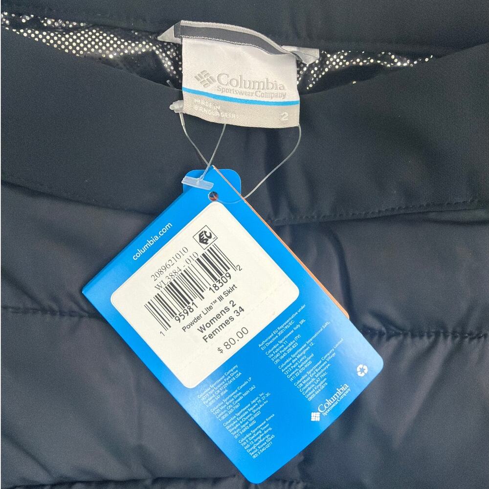 Columbia Powder Lite III Omni-Heat Insulated Black Puffer Skirt Size 2 Outdoor - Picture 9 of 14